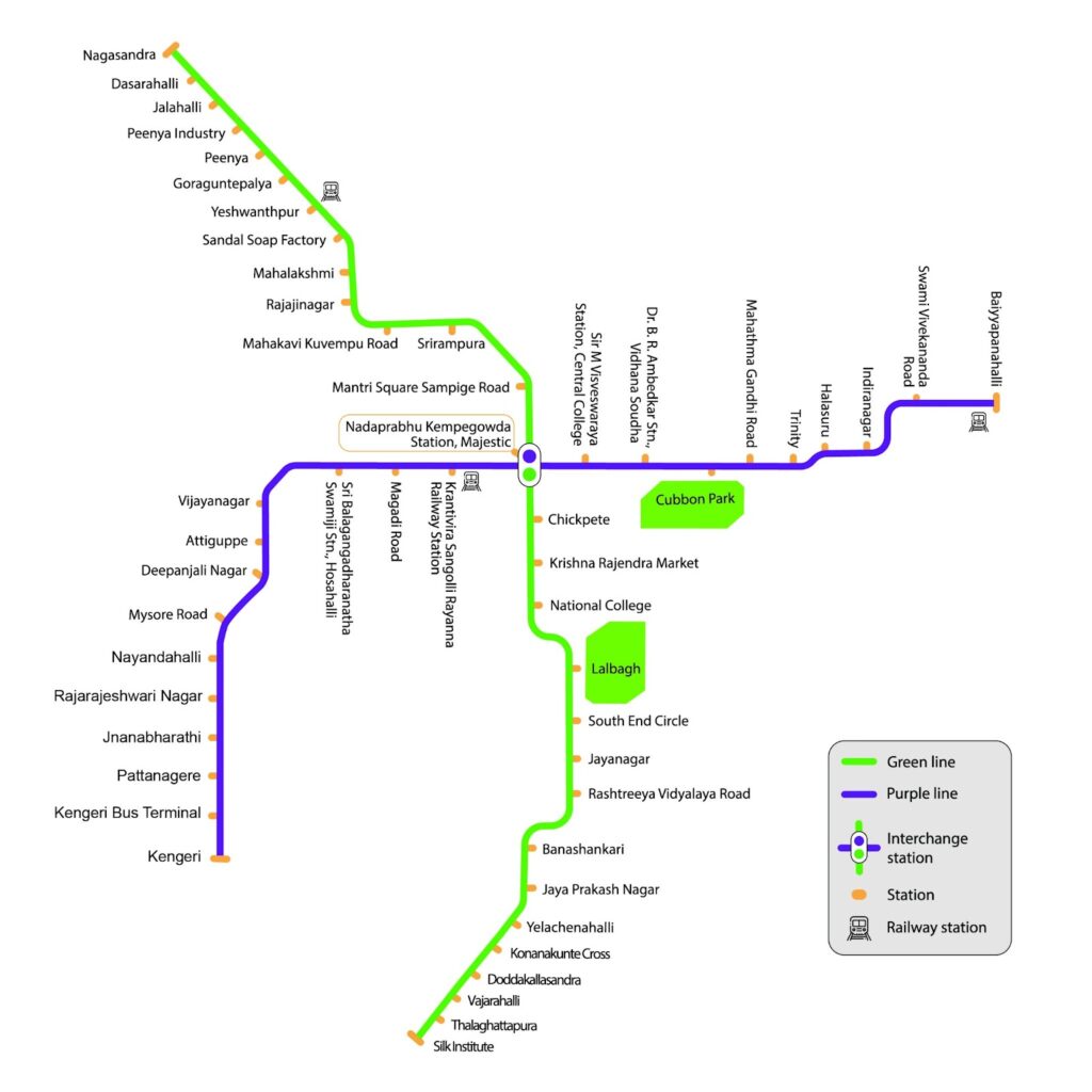 Bangalore Metro Route Map