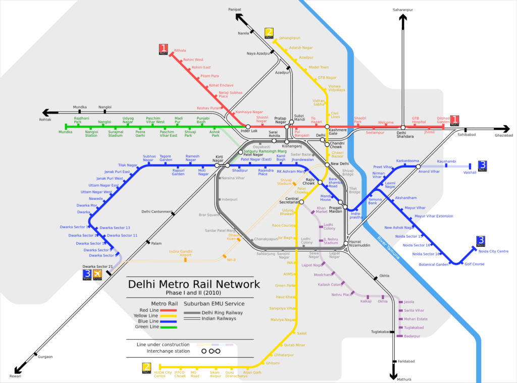 delhi metro map